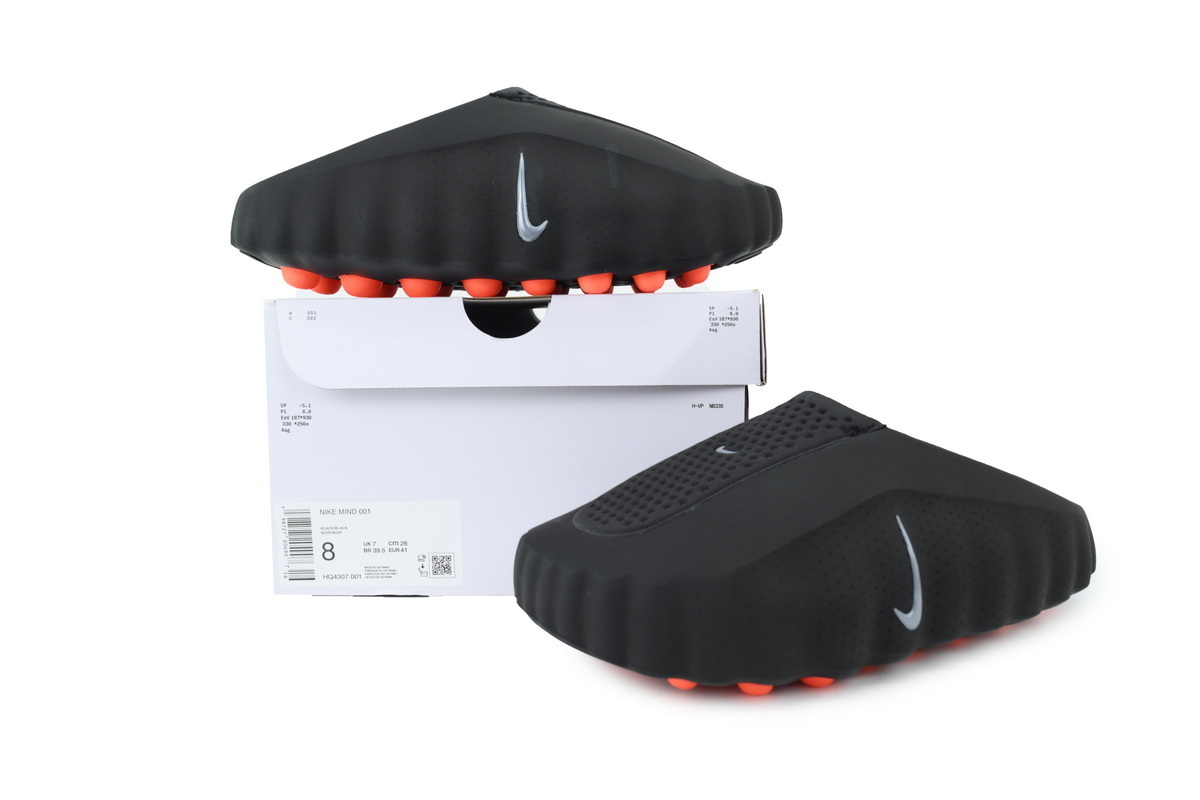 Nike Mind 001 Black-Slippers run one size smaller than sneakers, so please order slippers one size up.